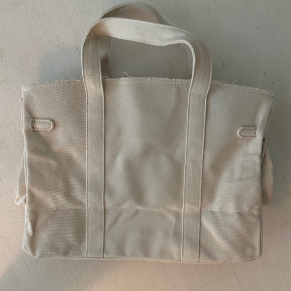 Elegant Cream "Boatkin" NWT Canvas Tote Bag - Picture 4 of 6